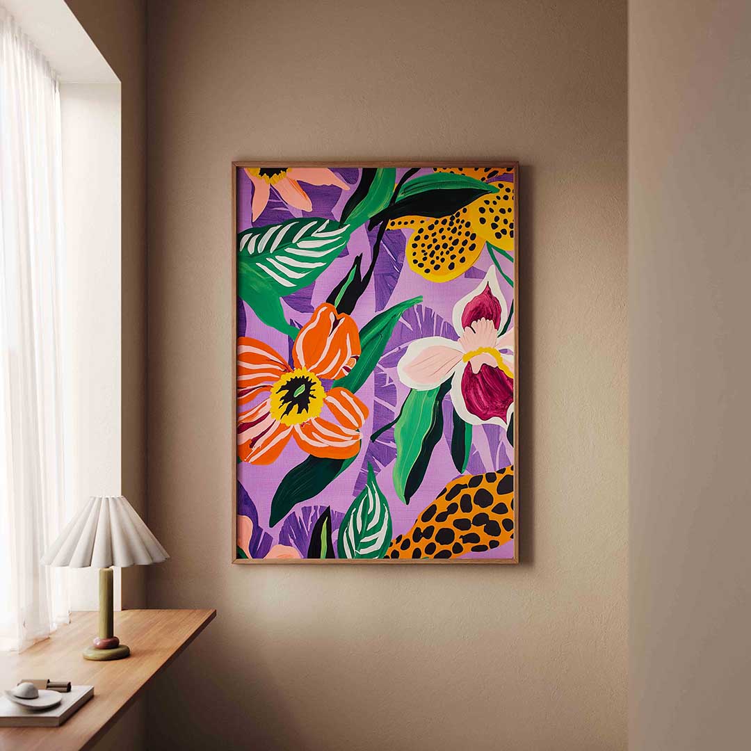 Bloemen en bladeren Poster