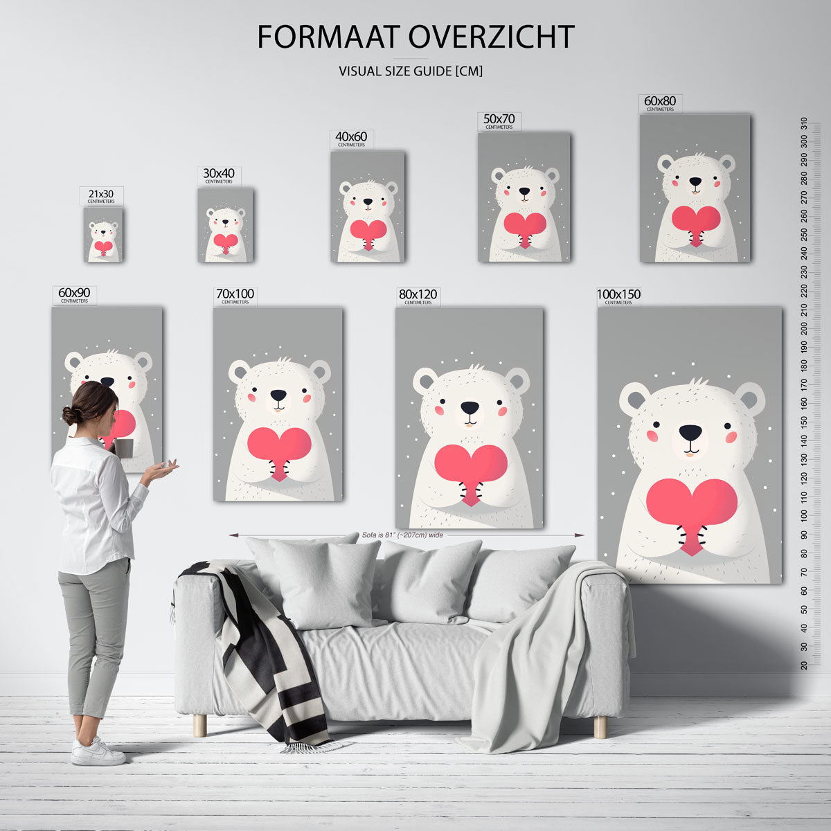 Ijsbeer met hart Poster