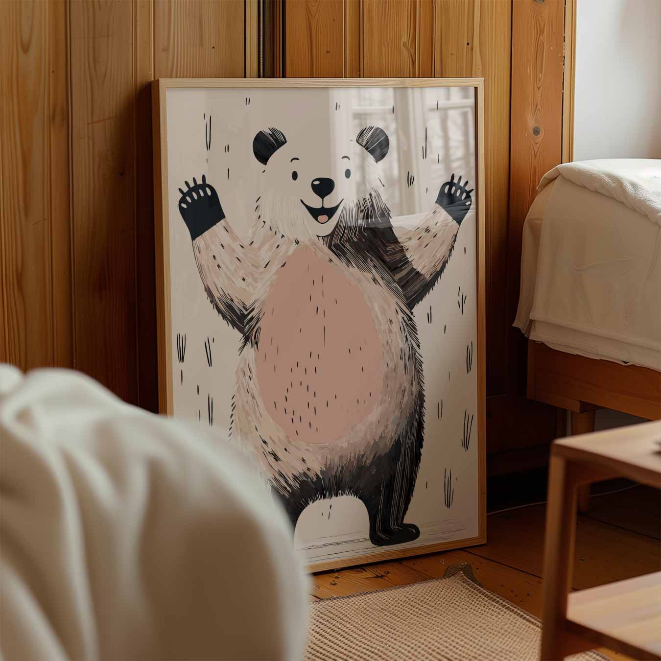 Vrolijke Panda Poster-WallArtistic