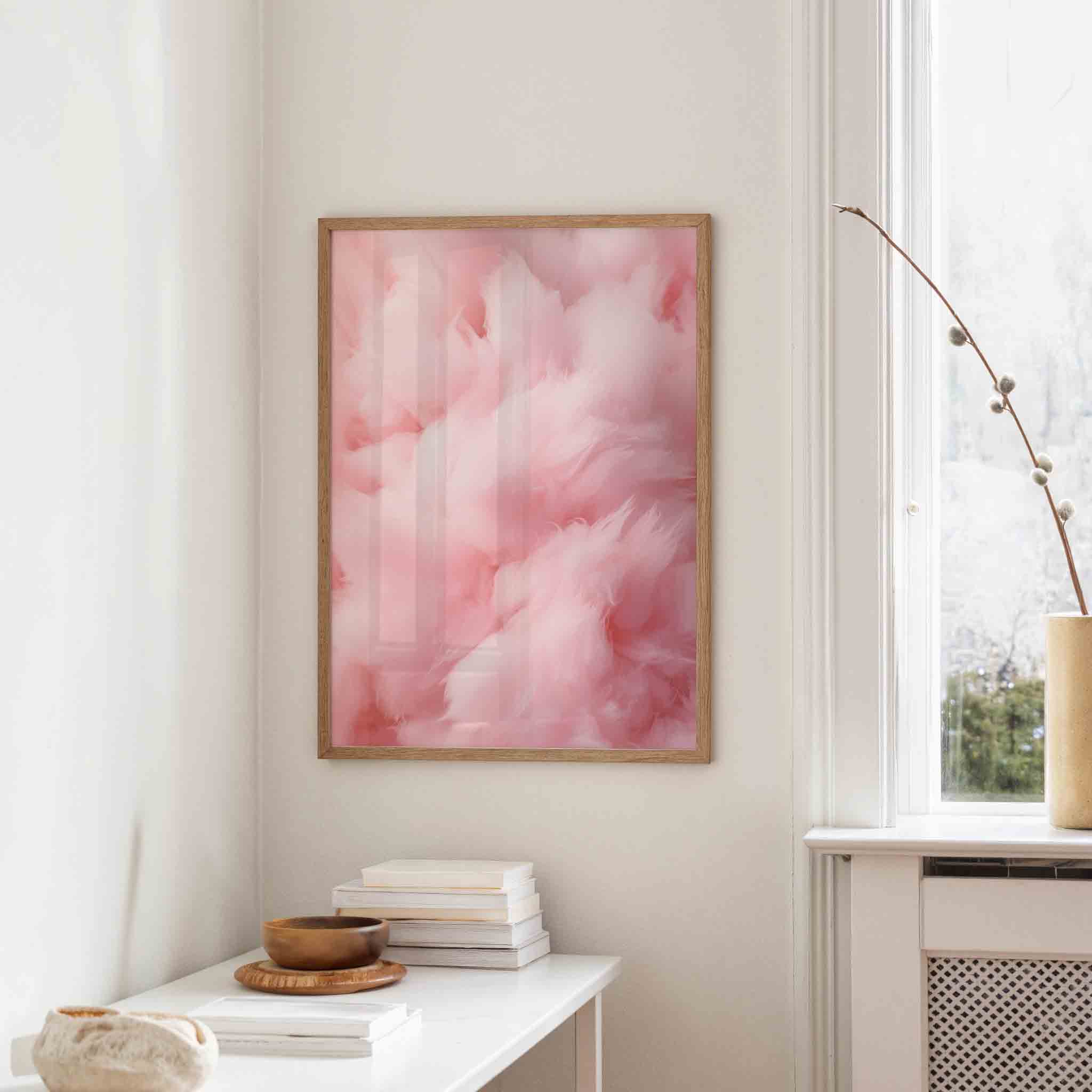 Roze pluizige textuur Poster