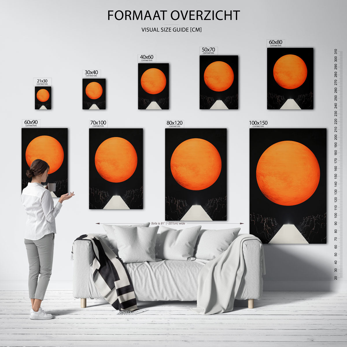 Grote oranje bol Poster
