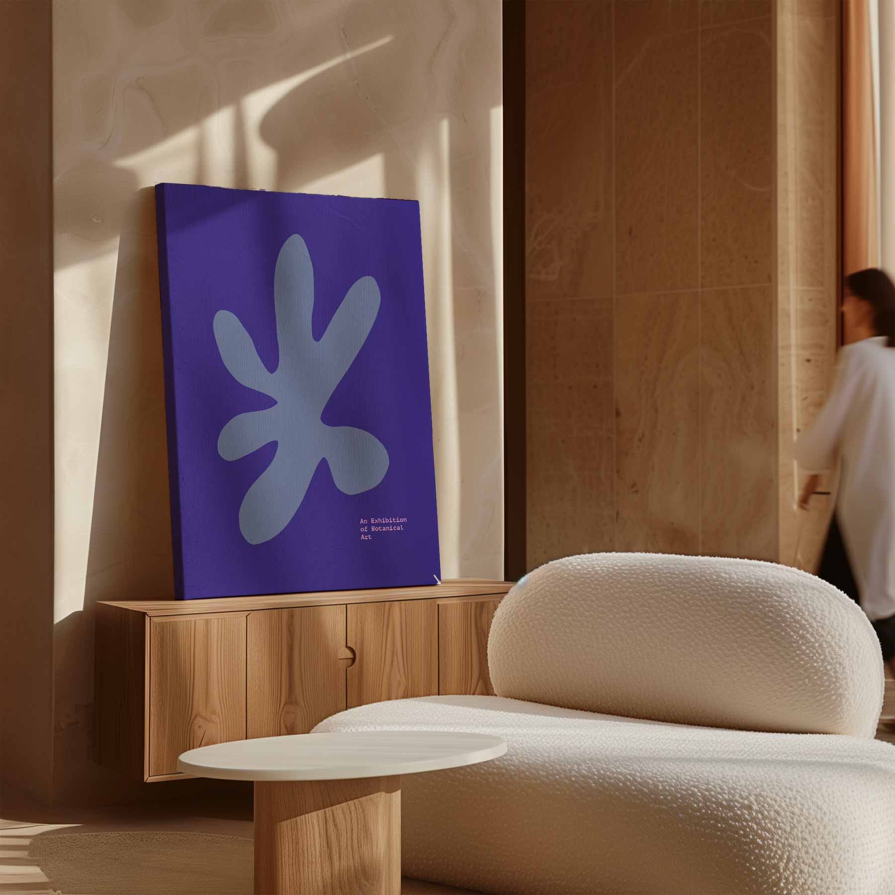 Botanisch Blauw Kunstwerk-canvas-dibond-plexiglas-wanddecoratie-WallArtistic