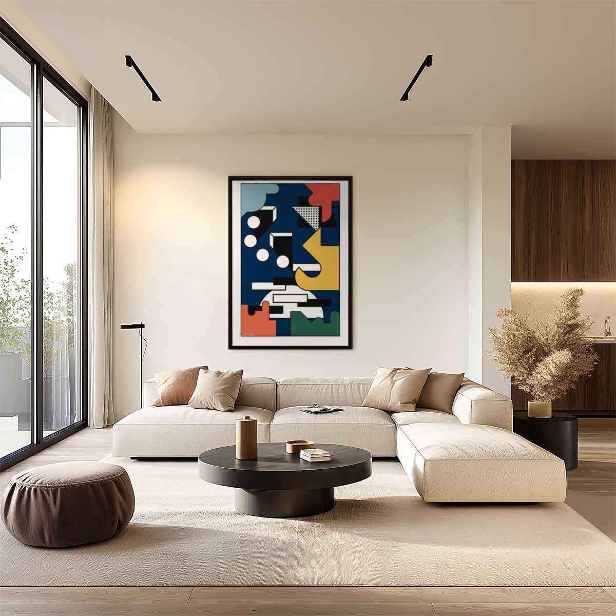 Moderne Geometrische Stijl Kunstwerk-canvas-dibond-plexiglas-wanddecoratie-WallArtistic