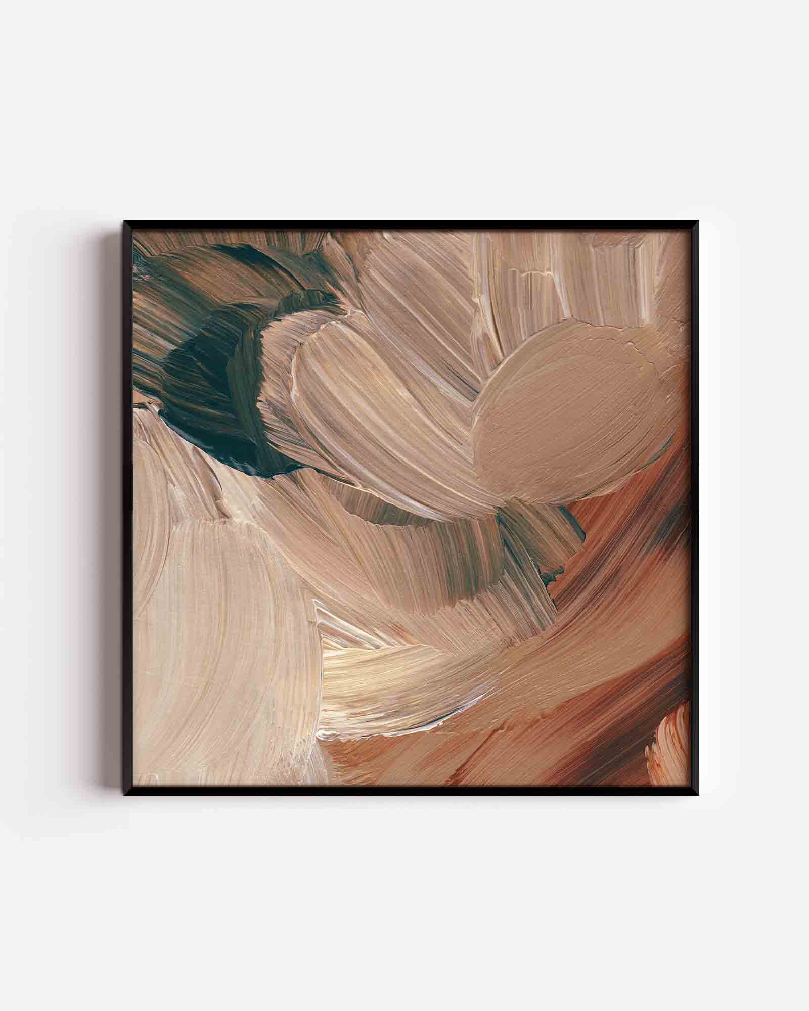 Abstracte penseelstreken Poster