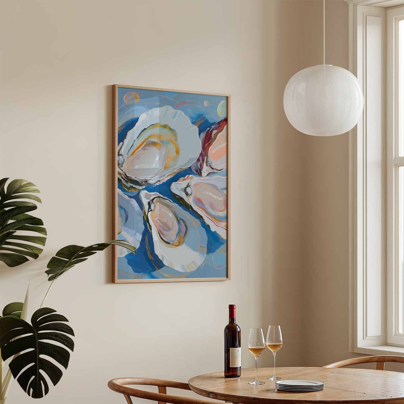 Elegante Oester Illustratie Poster-WallArtistic