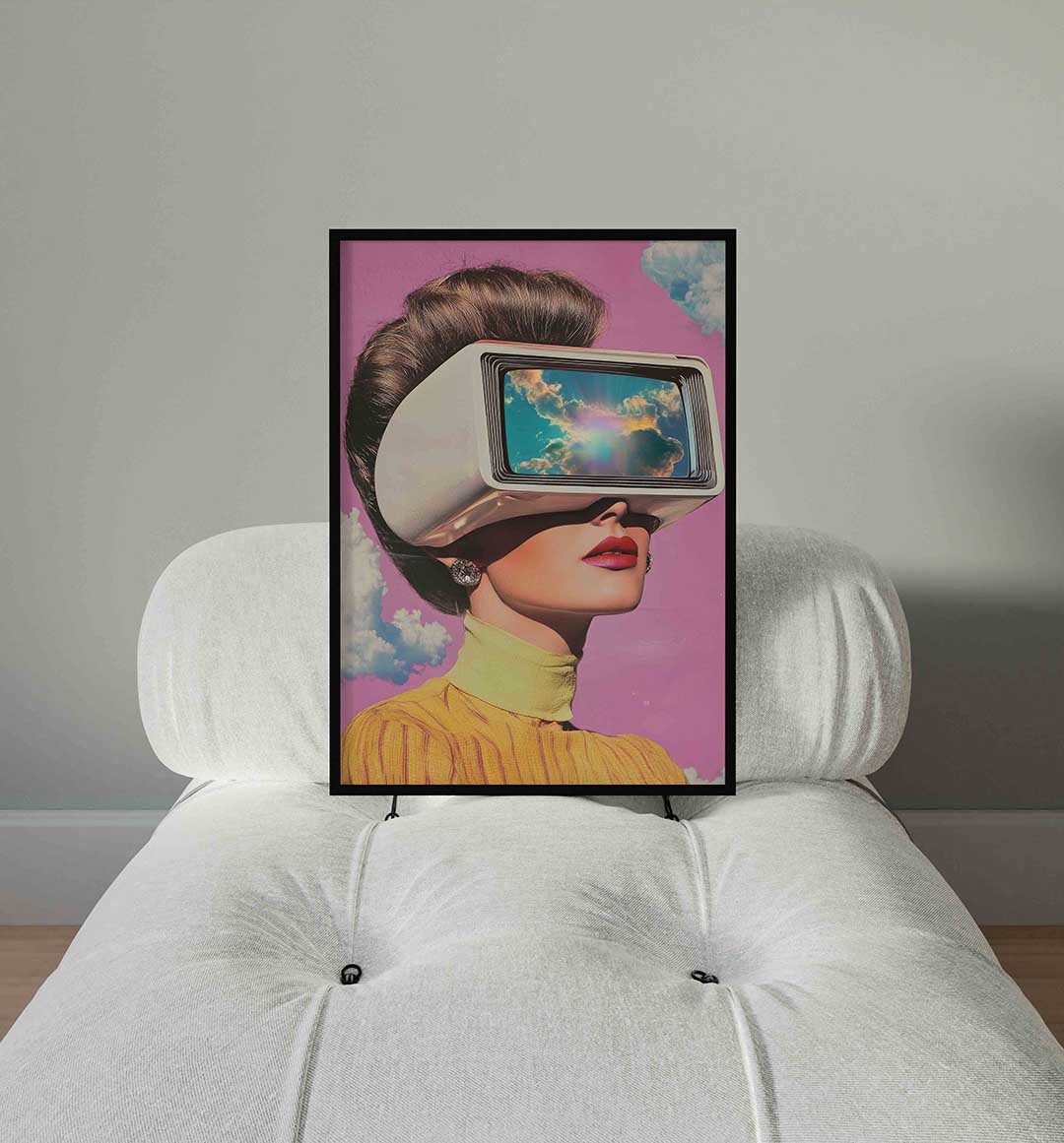 Vrouw met futuristische bril Poster