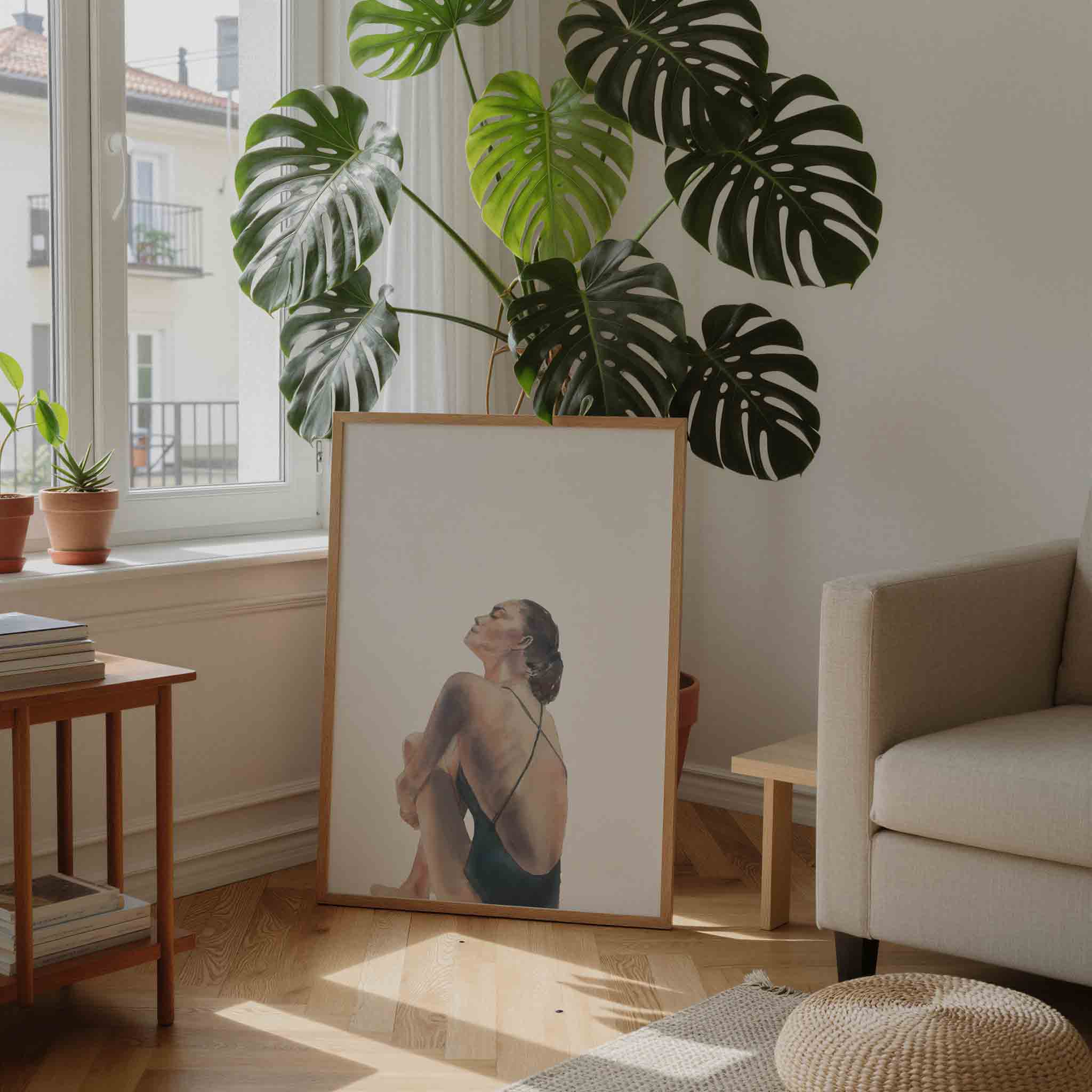 Zittende vrouw Poster