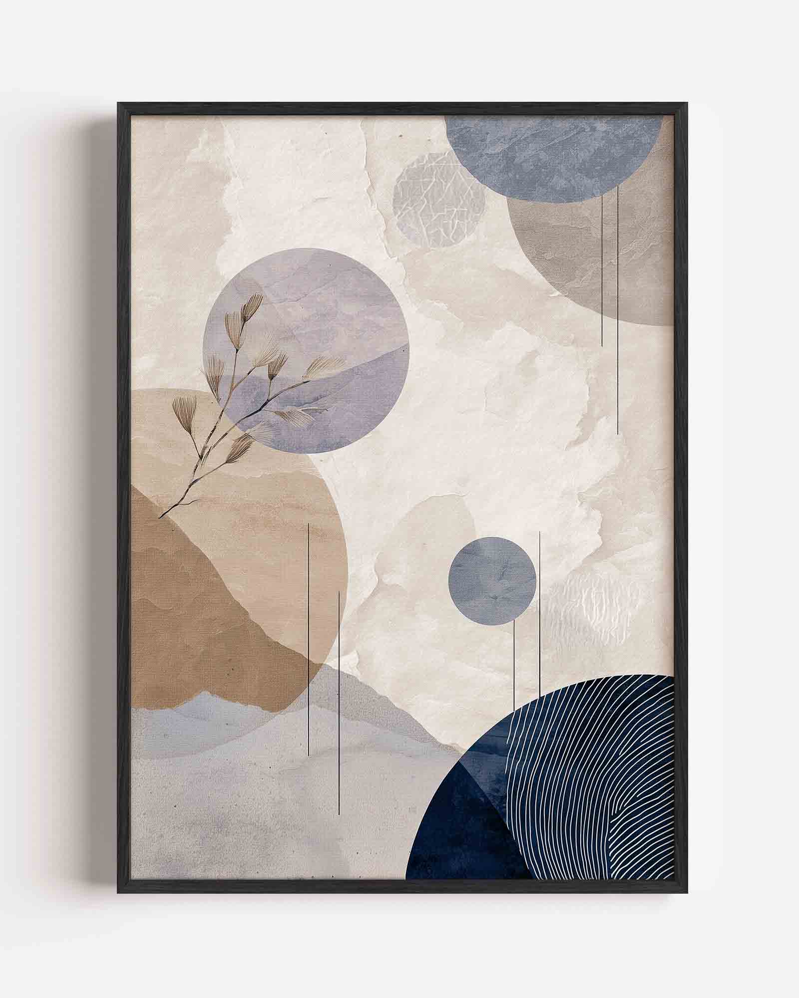 Abstracte cirkels en lijnen Poster