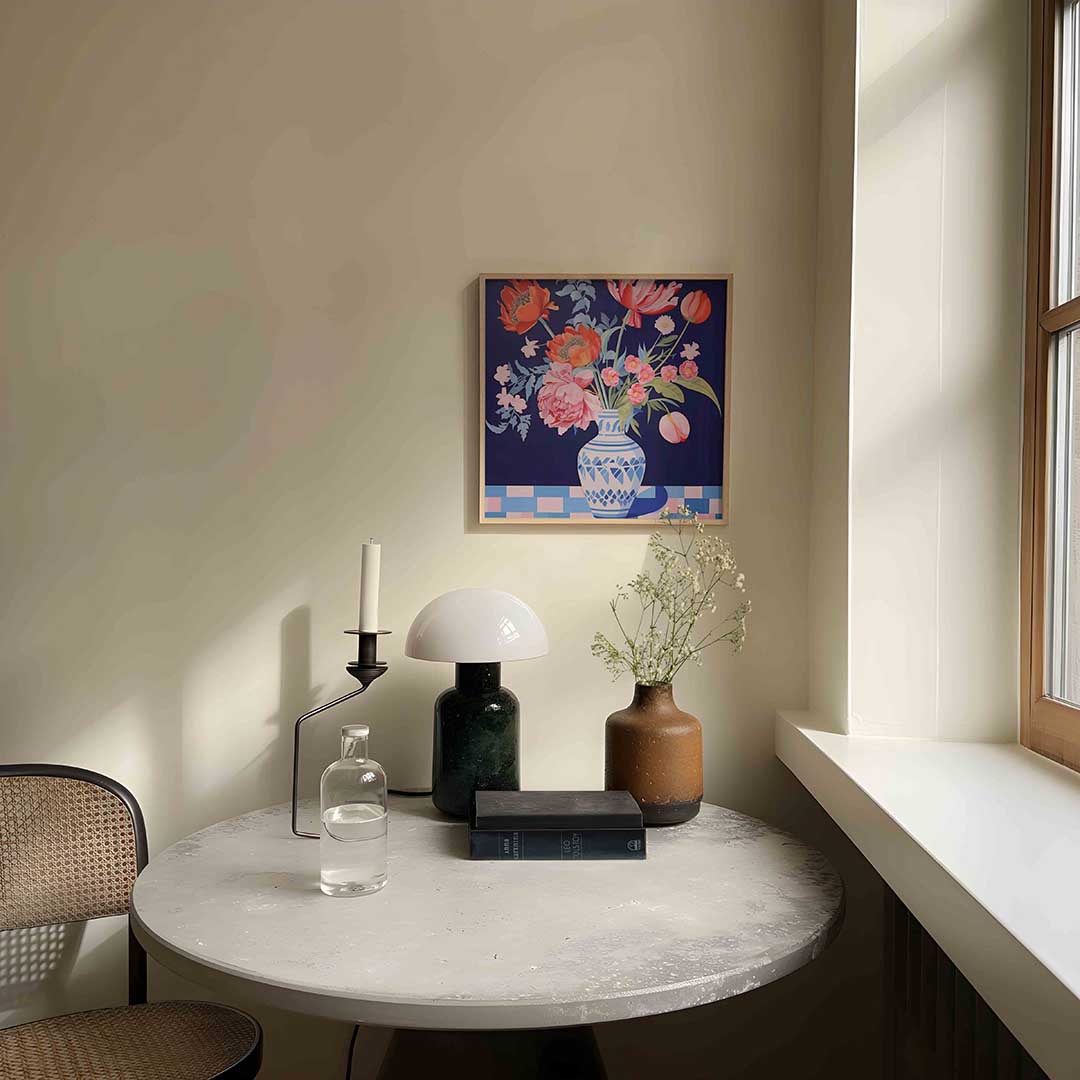 Bloemen in vaas Poster
