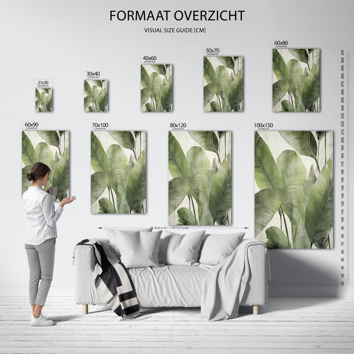 Grote groene bladeren Poster