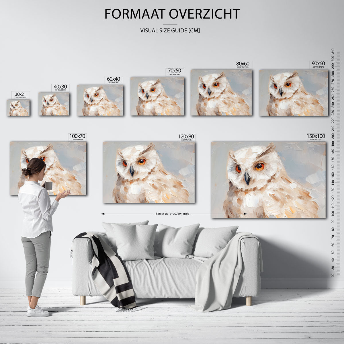 Uil met oranje ogen Poster