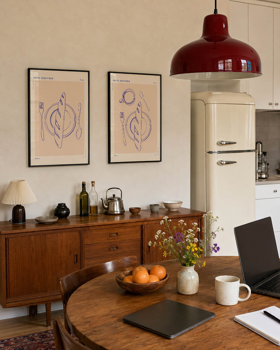 Eenvoudige ontbijtsetting Posterset