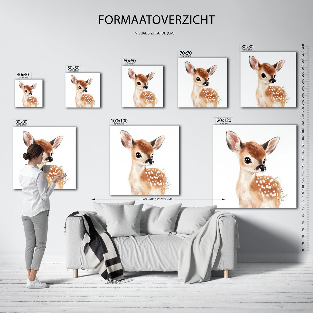 Hertje met witte vlekken Poster