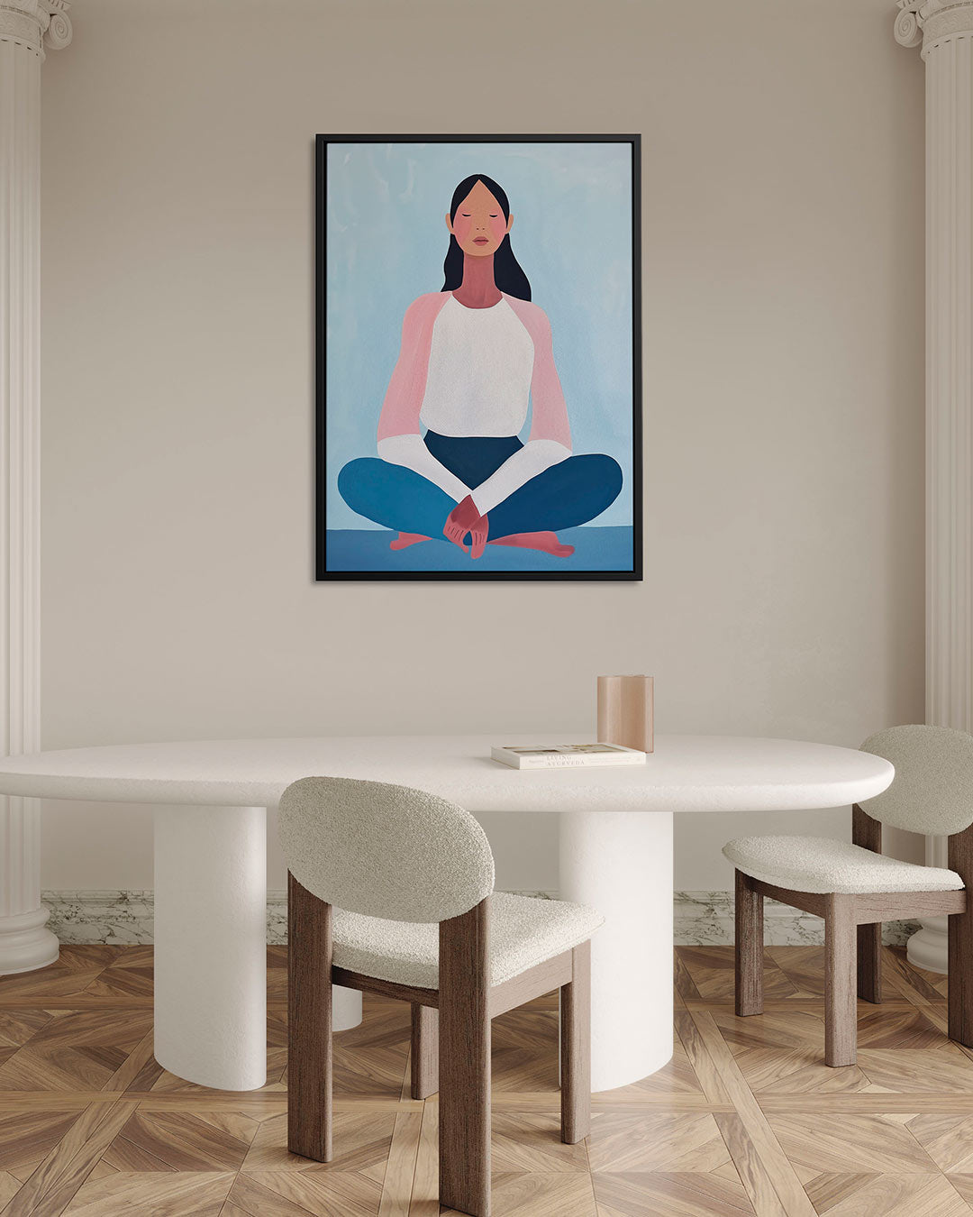 Meditatieve vrouw Kunstwerk