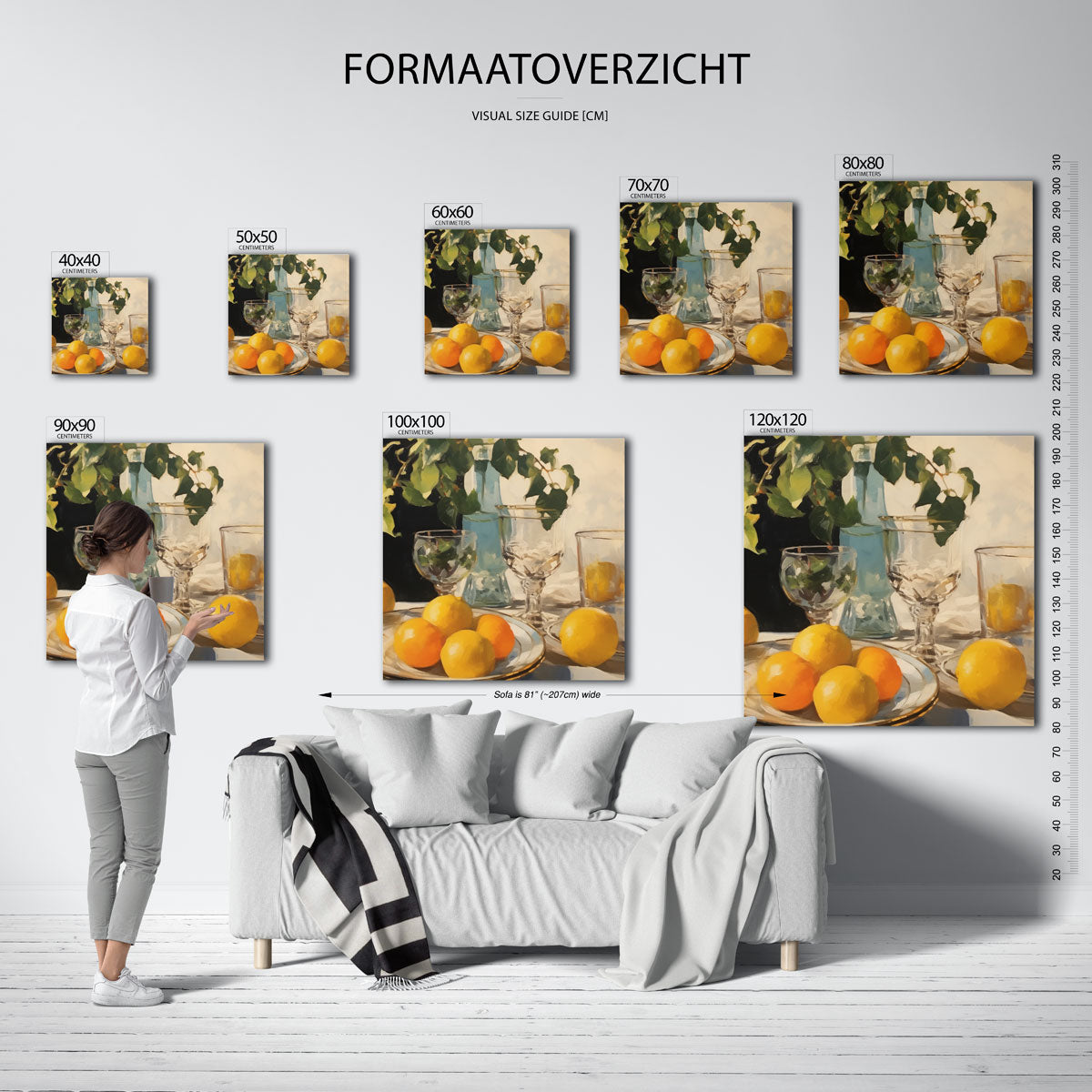 Citrus en glazen Poster