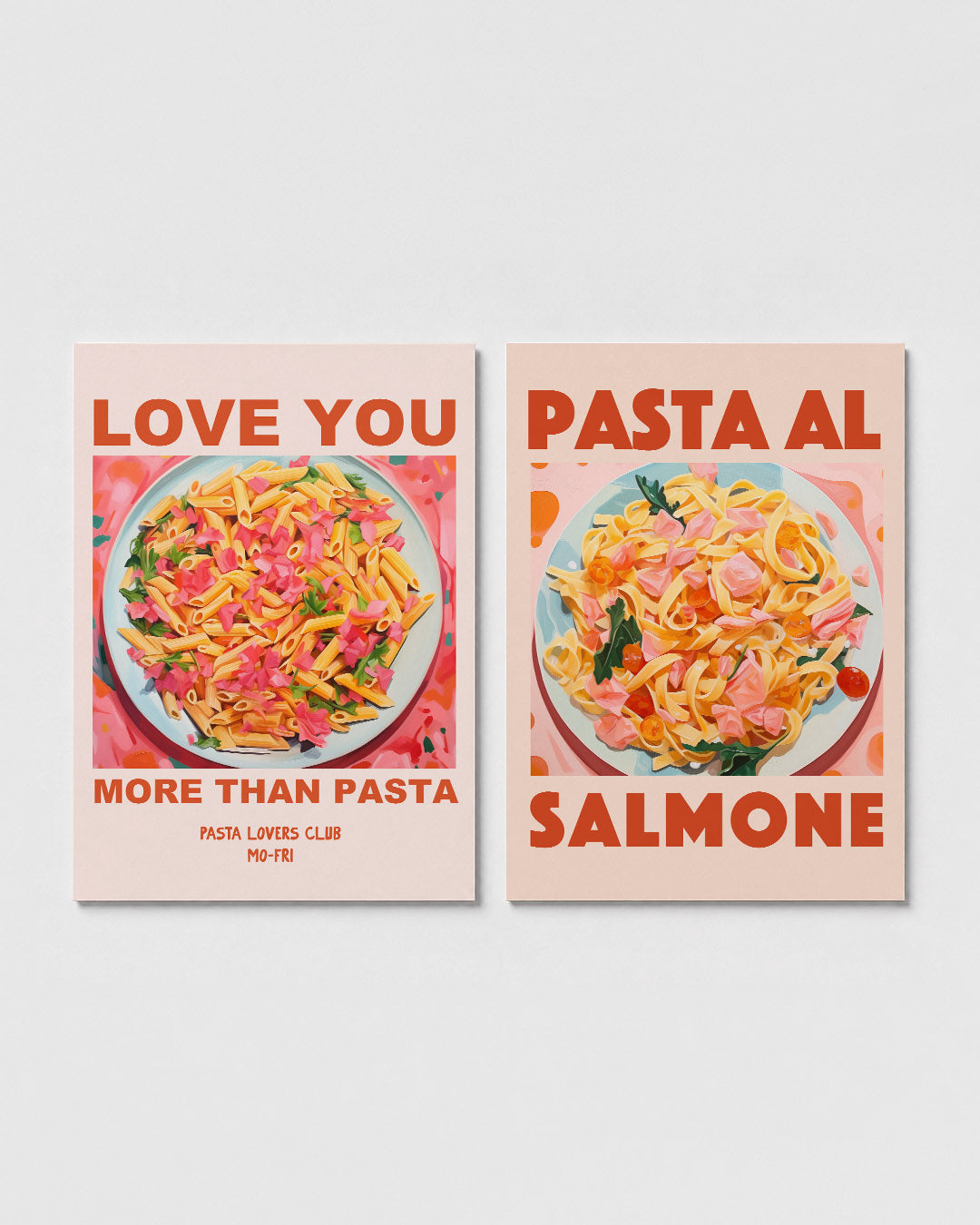 Kleurrijke pastaschotel Posterset