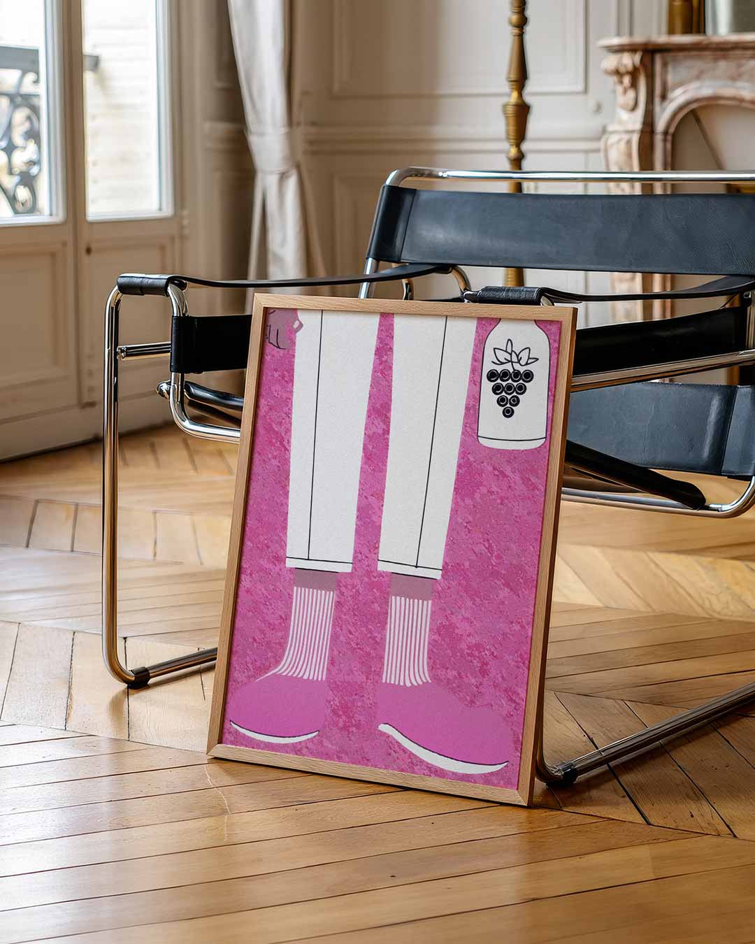 Stijlvolle roze stappers poster-WallArtistic