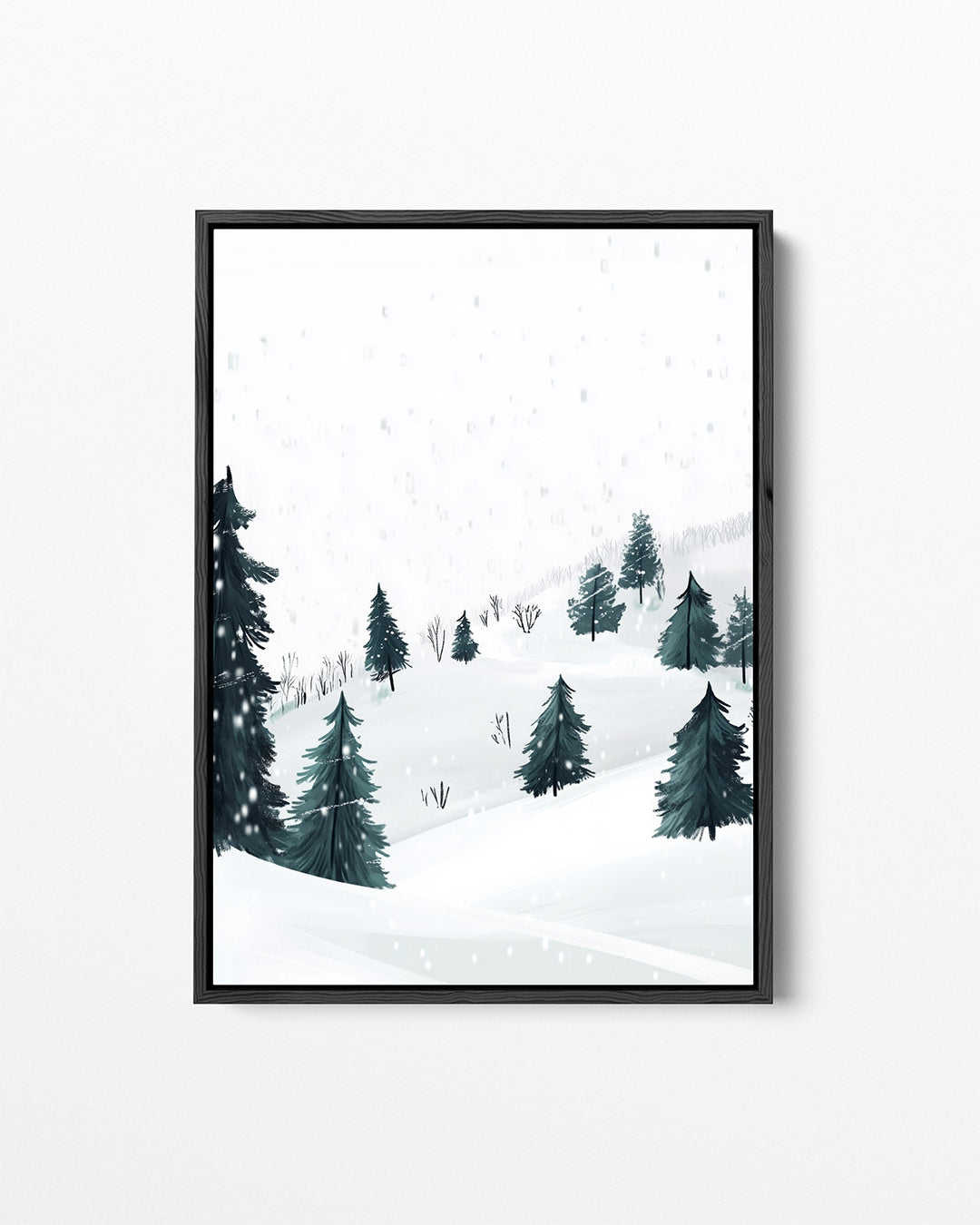 Winterse boslandschap Kunstwerk
