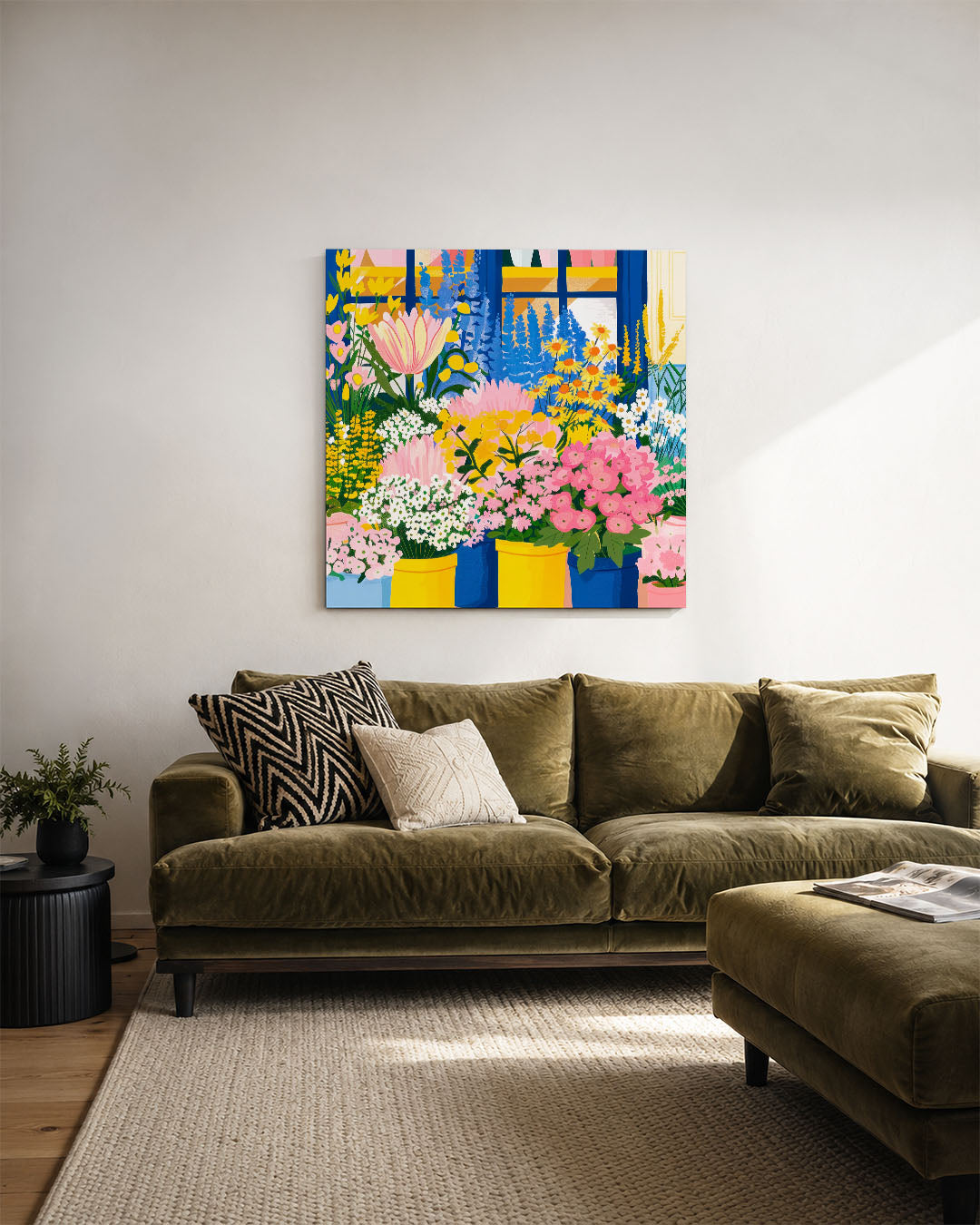 Bloemenexplosie Kunstwerk