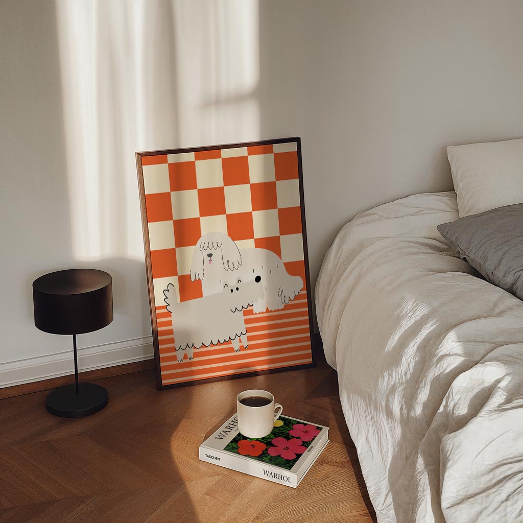 Charmante Hondenvrienden Poster-WallArtistic