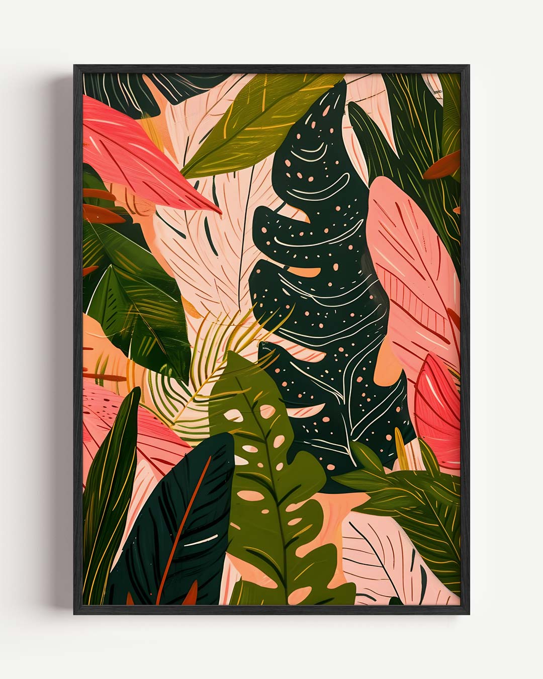 Botanische Bladeren Woonkamerposter-WallArtistic