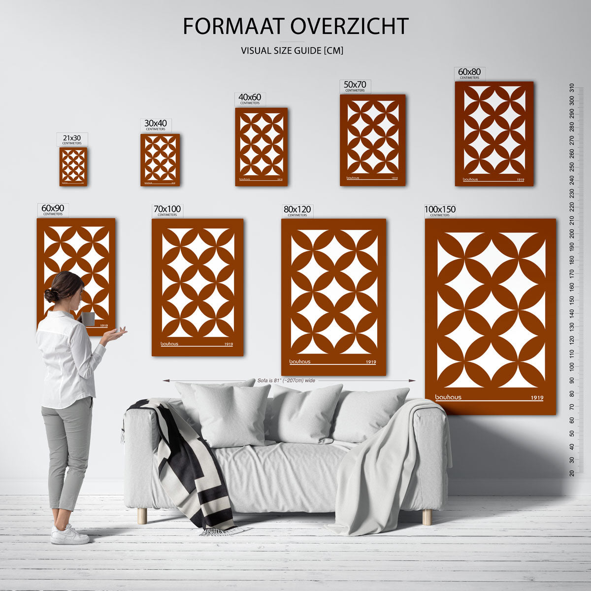 Vormritme en kleur Poster