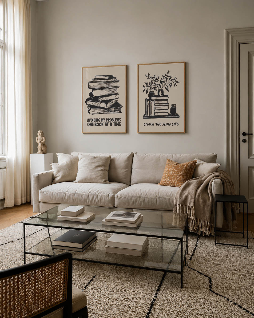 Boekenstapel illustratie Posterset