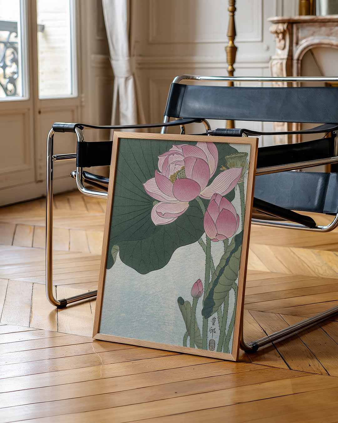 Elegante Lotus Kunstprint Poster-WallArtistic