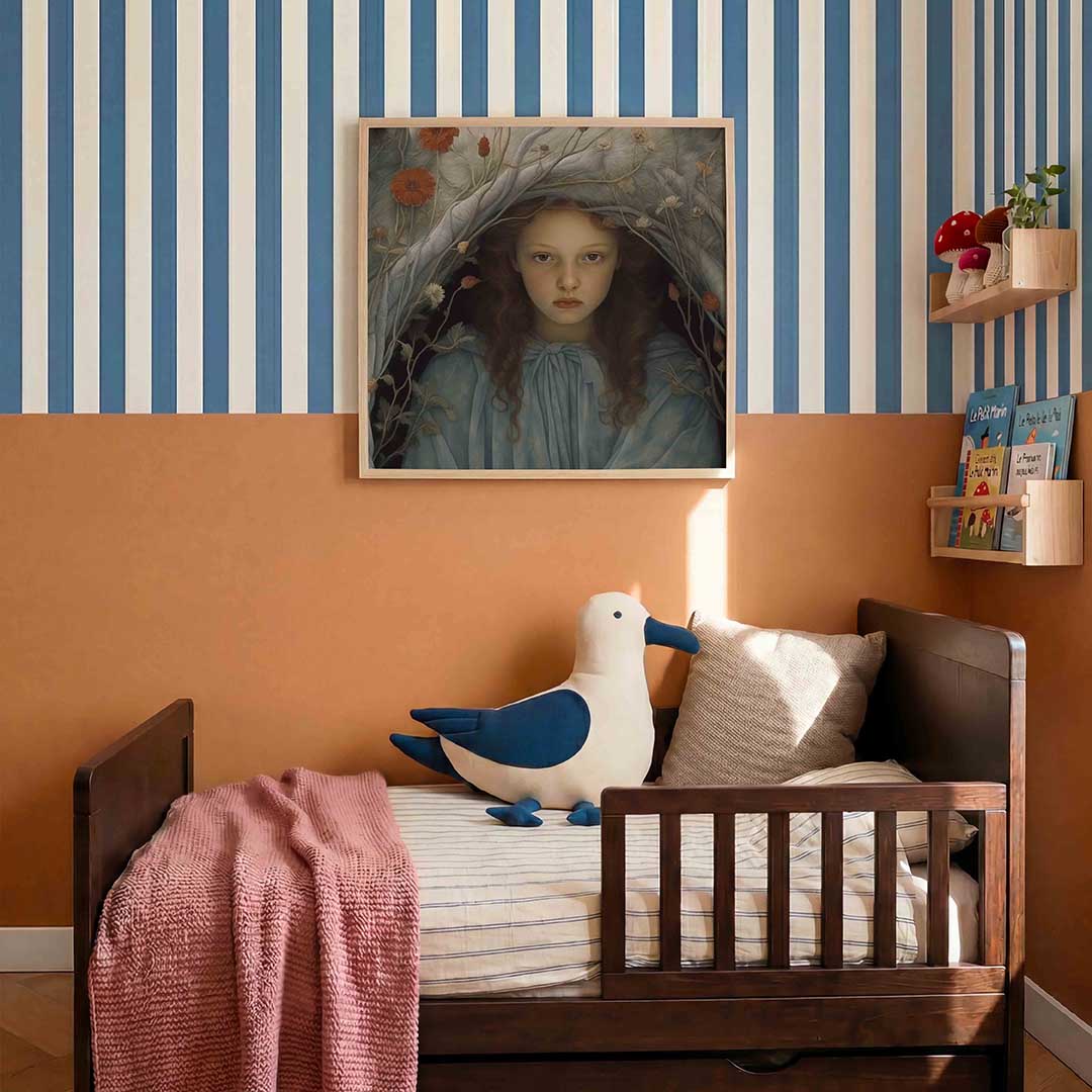 Meisje met bloemen Poster