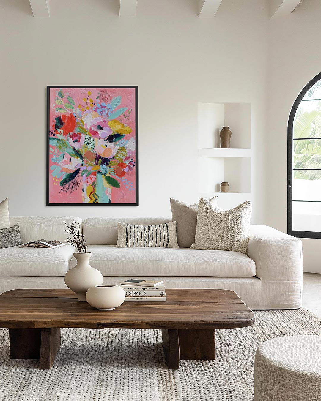 Kleurrijk bloemstuk Kunstwerk