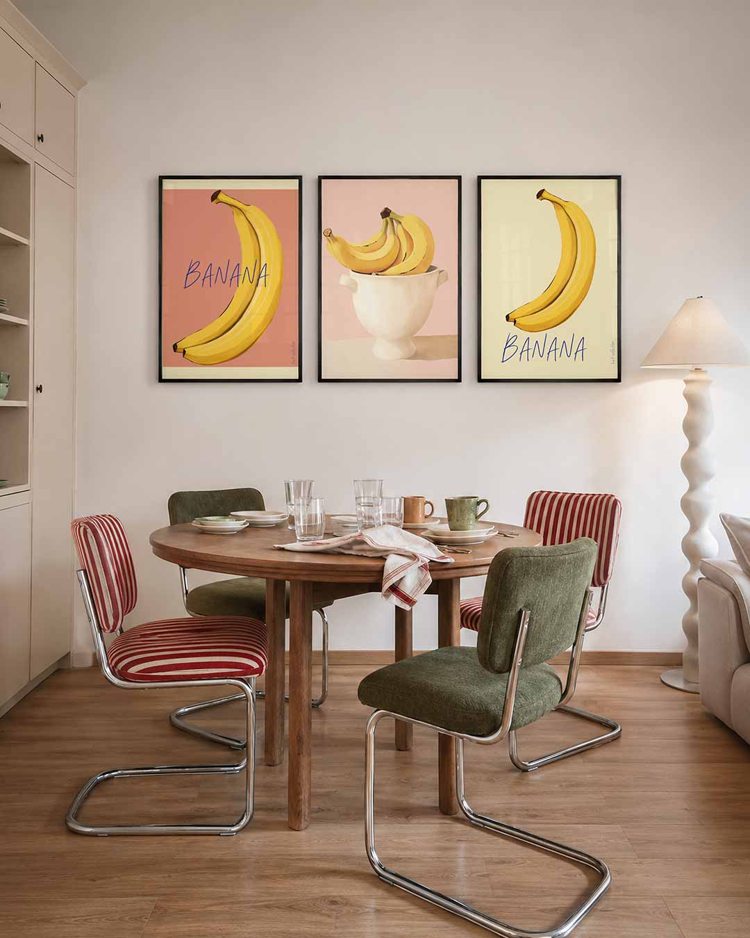 Fruitige kleurvlakken Posterset