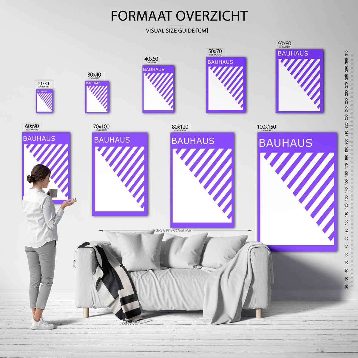 Diagonal lijnen Poster