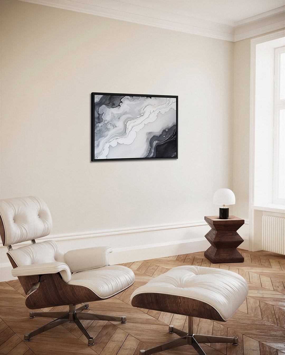 Vloeiende lijnen compositie Kunstwerk