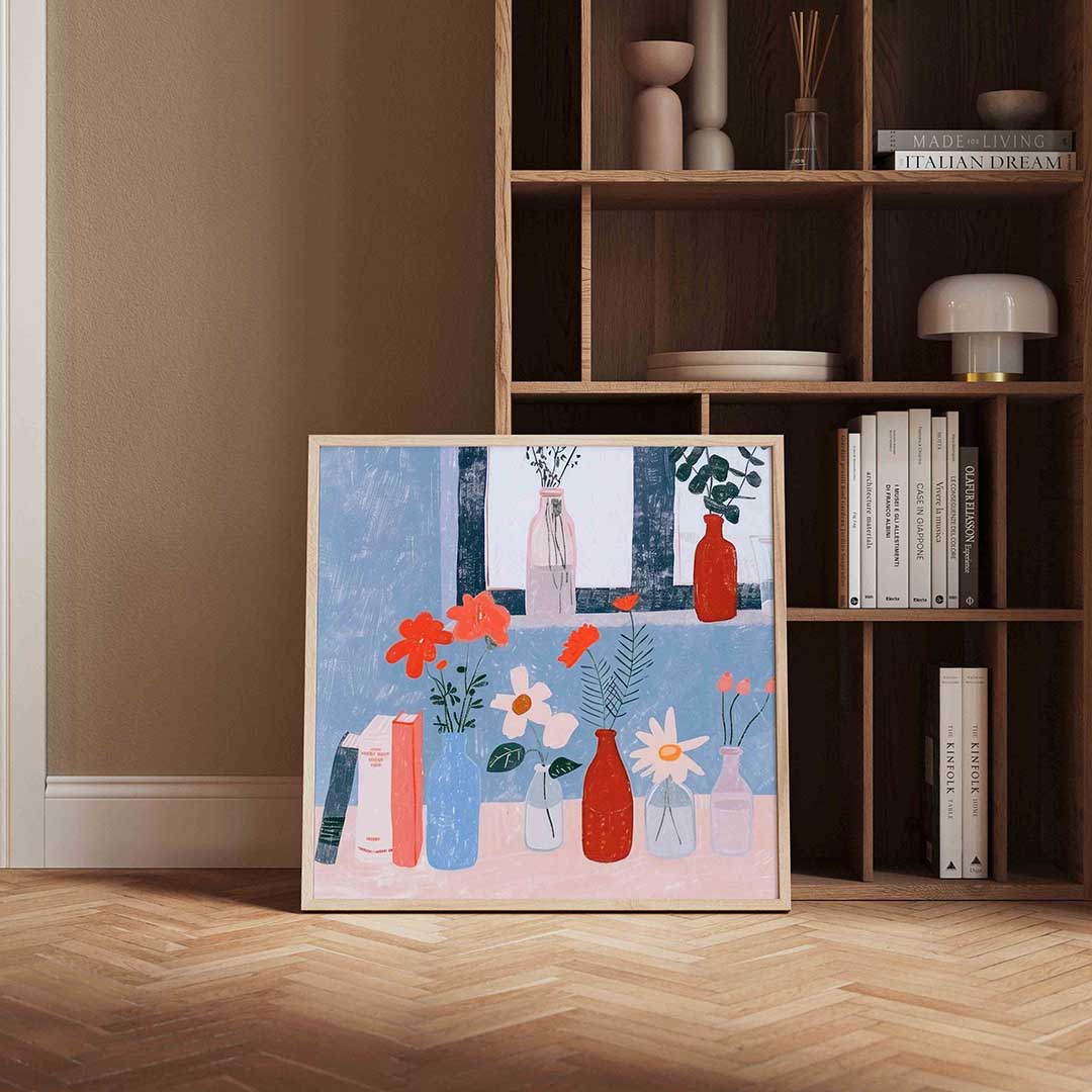 Bloemen en vazen Poster