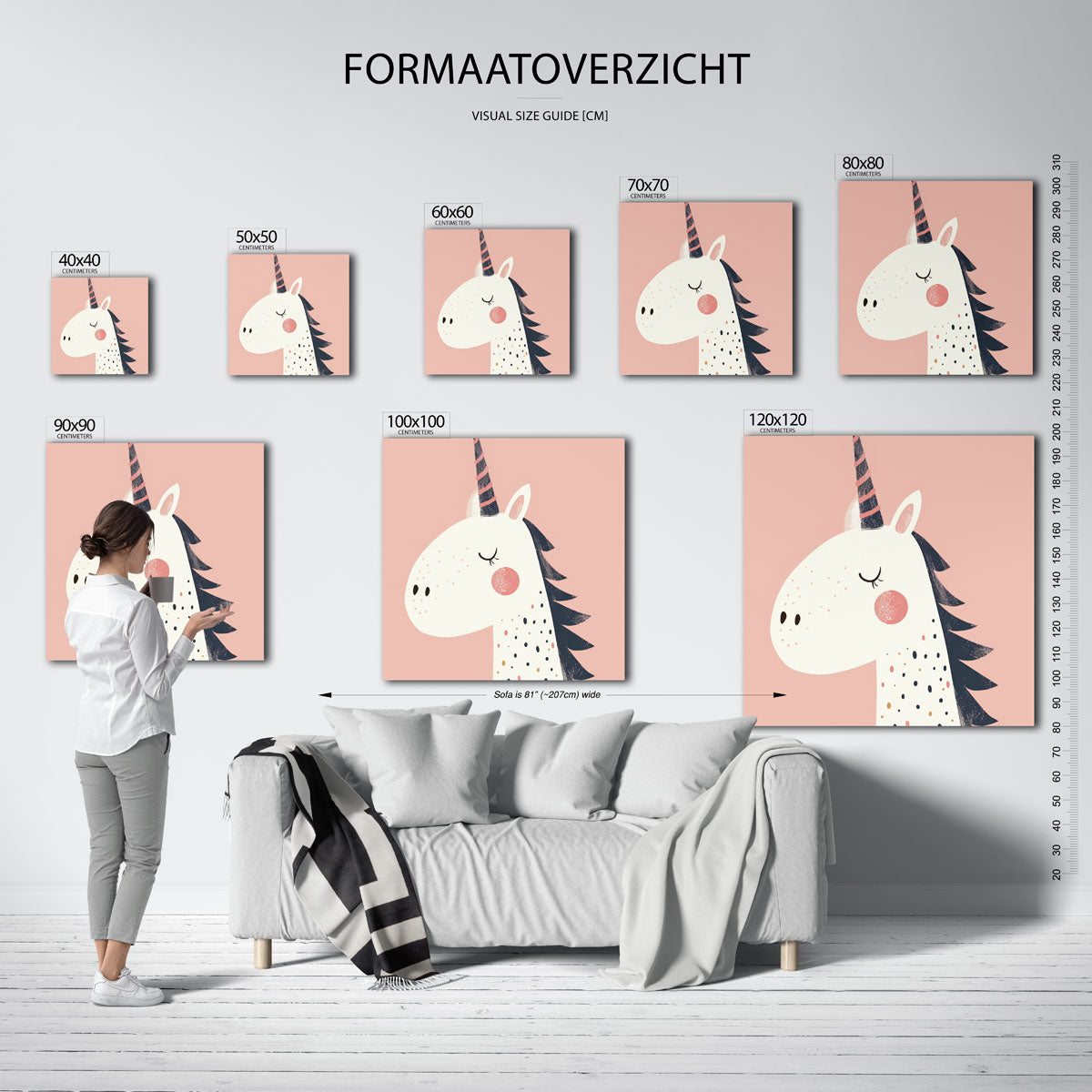Eenhoorn profiel Poster