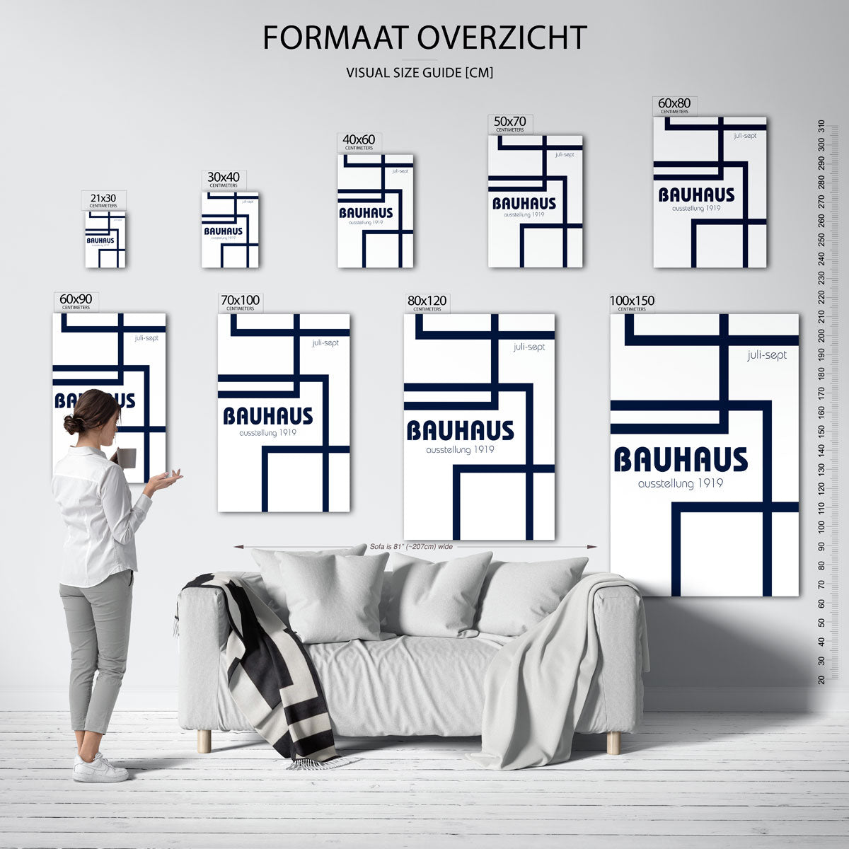 Lijnen en vlakken Poster
