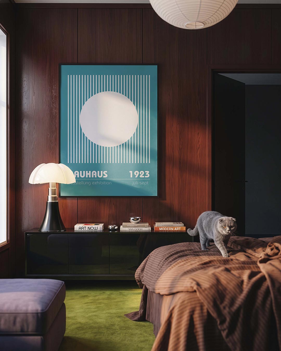 Cirkel en lijnen Poster