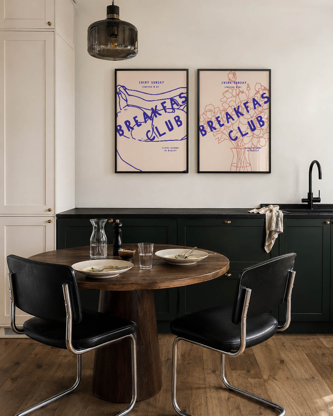 Lijnen en tekst Posterset