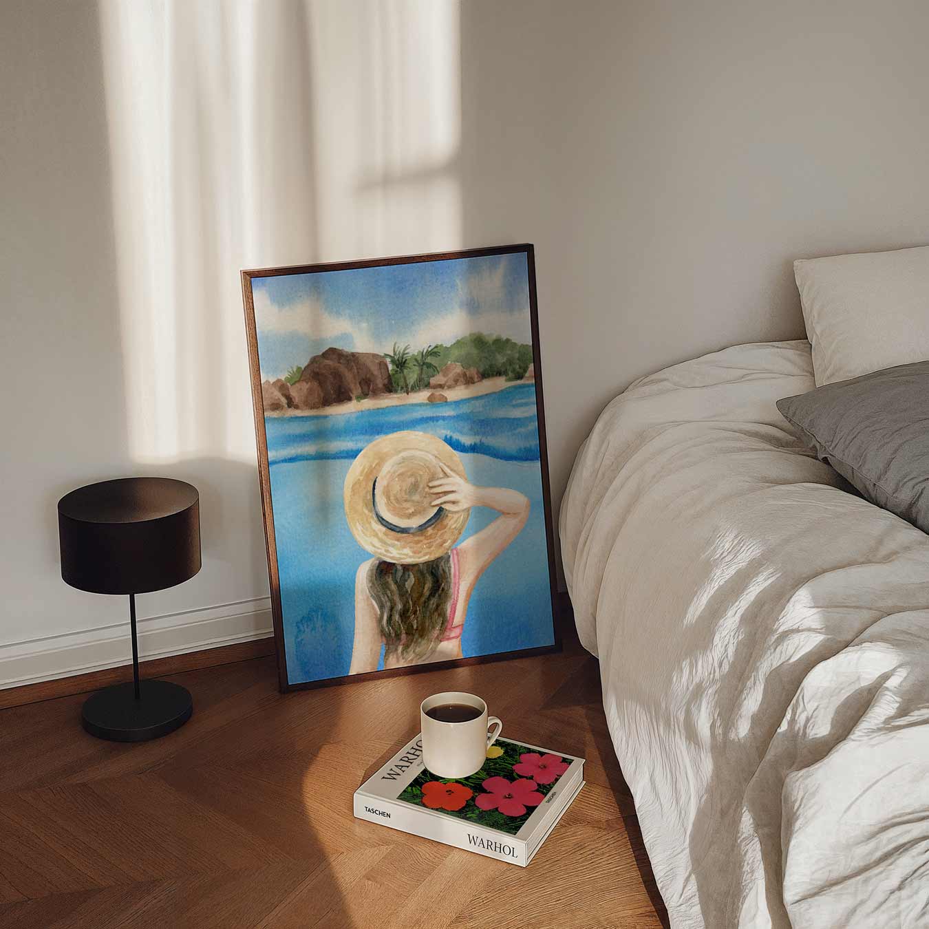 Vrouw bij Zee Poster-WallArtistic