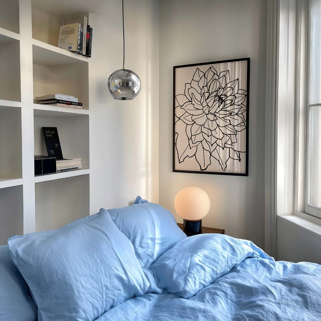 Elegante Bloemenlijn Kunstposter-WallArtistic