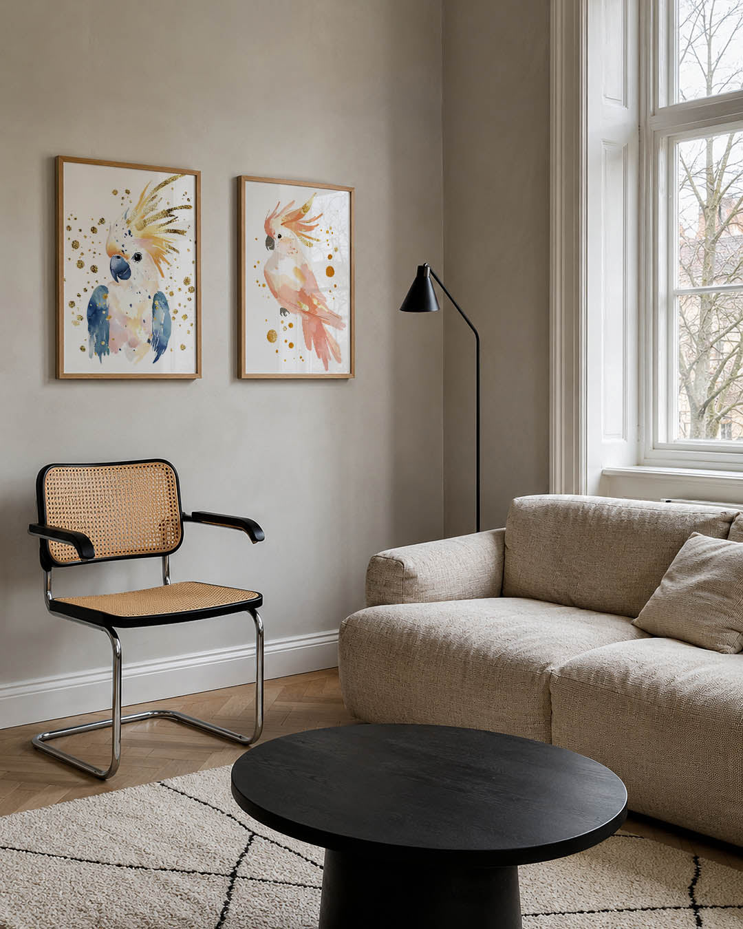 Vogel en goud Posterset