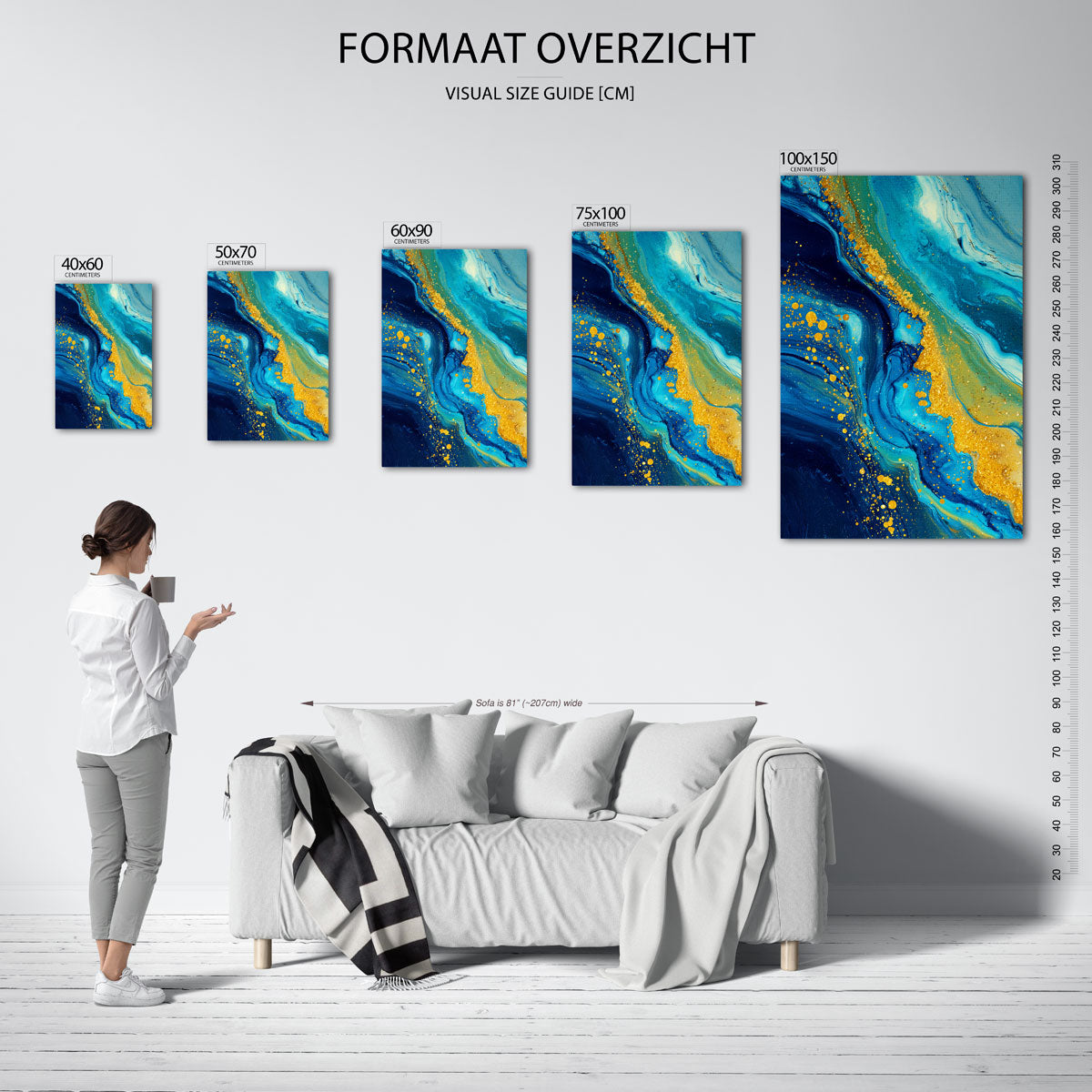 Dynamische kleurenstroom Kunstwerk