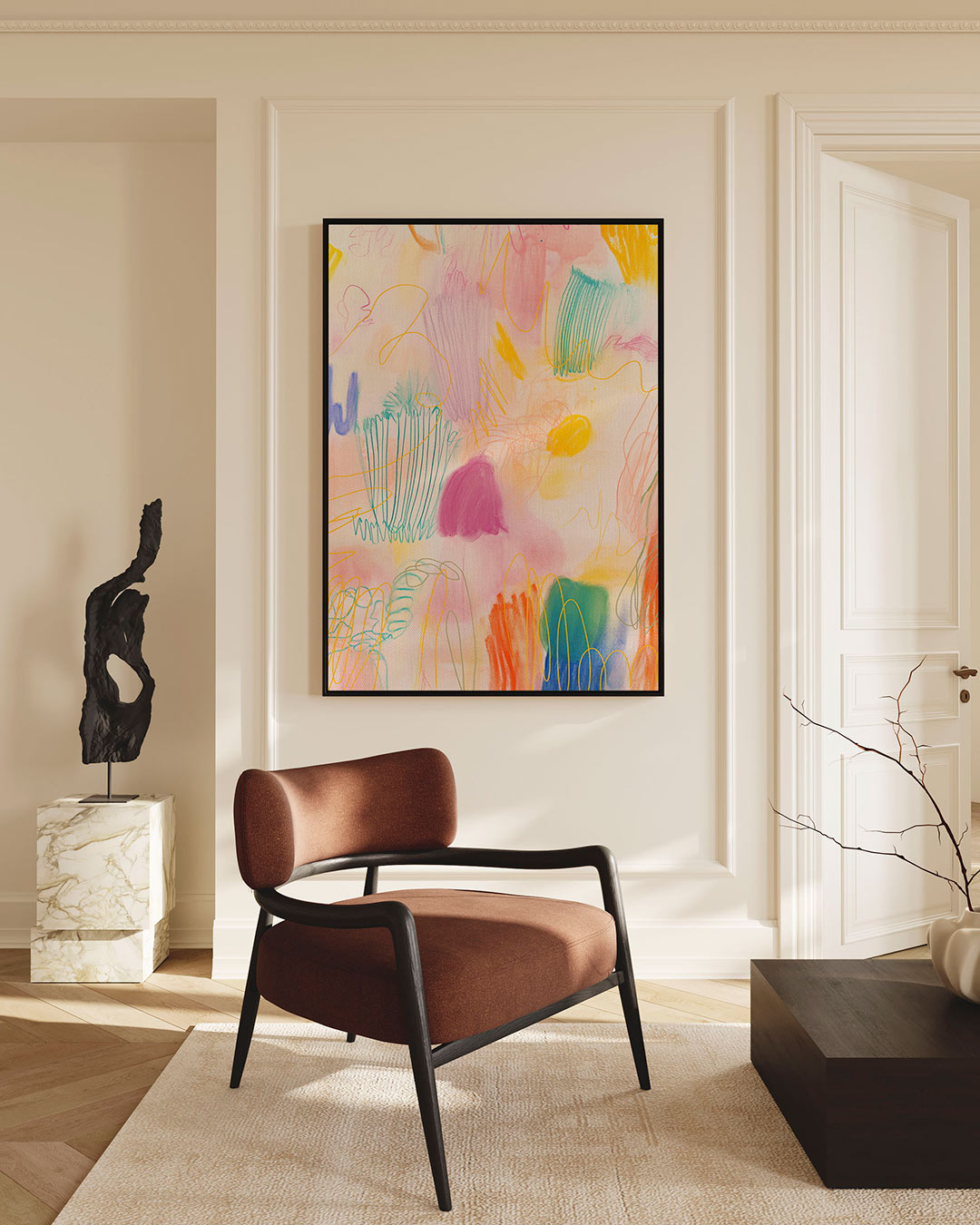Kleurrijke vormen Kunstwerk