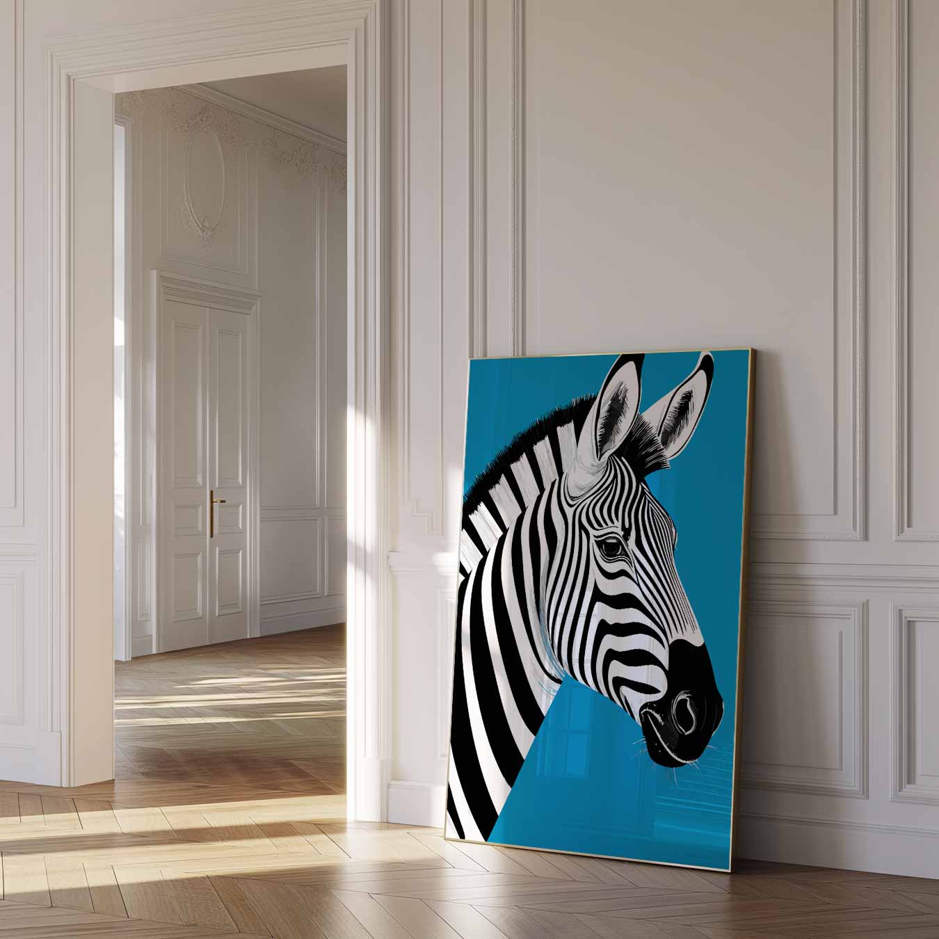 Stijlvolle Zebra Illustratie Poster-WallArtistic