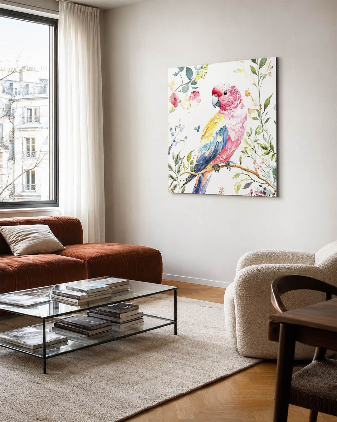 Vrolijke vogel illustratie Kunstwerk
