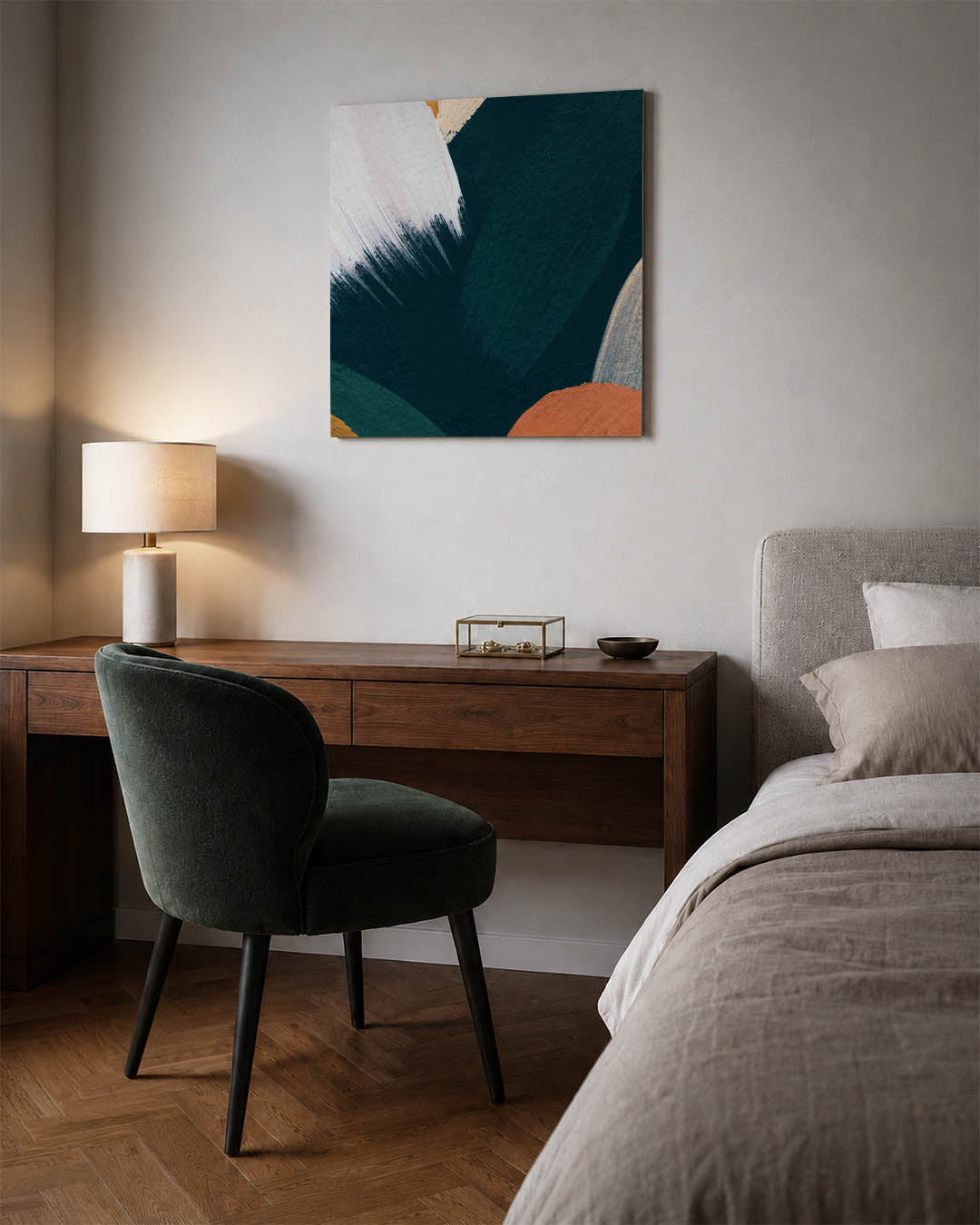 Dynamische kleurencompositie Kunstwerk