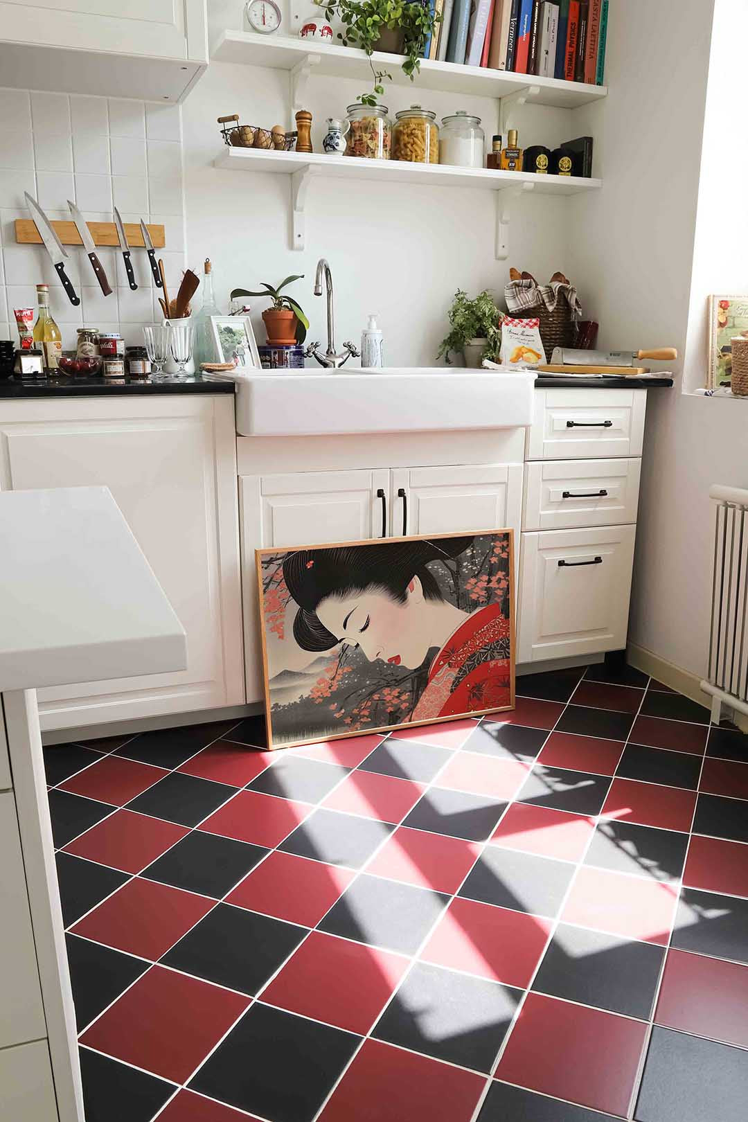 Vrouw in kimono Poster