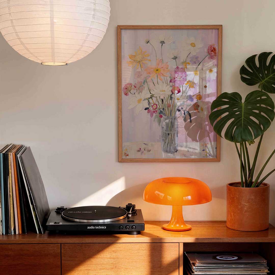 Bloemen in vaas Poster