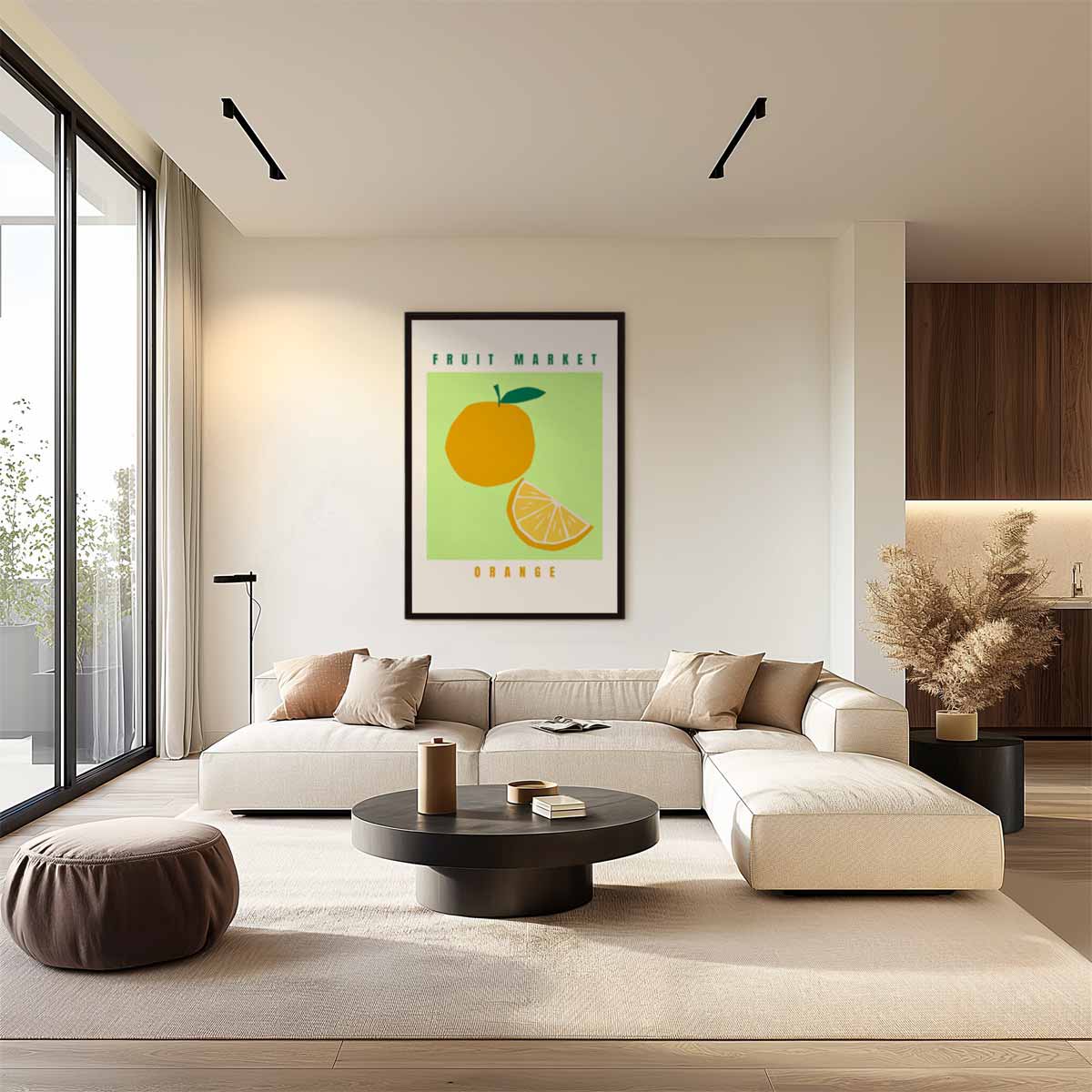 Fruit Market Oranje Poster Kunstwerk-canvas-dibond-plexiglas-wanddecoratie-WallArtistic