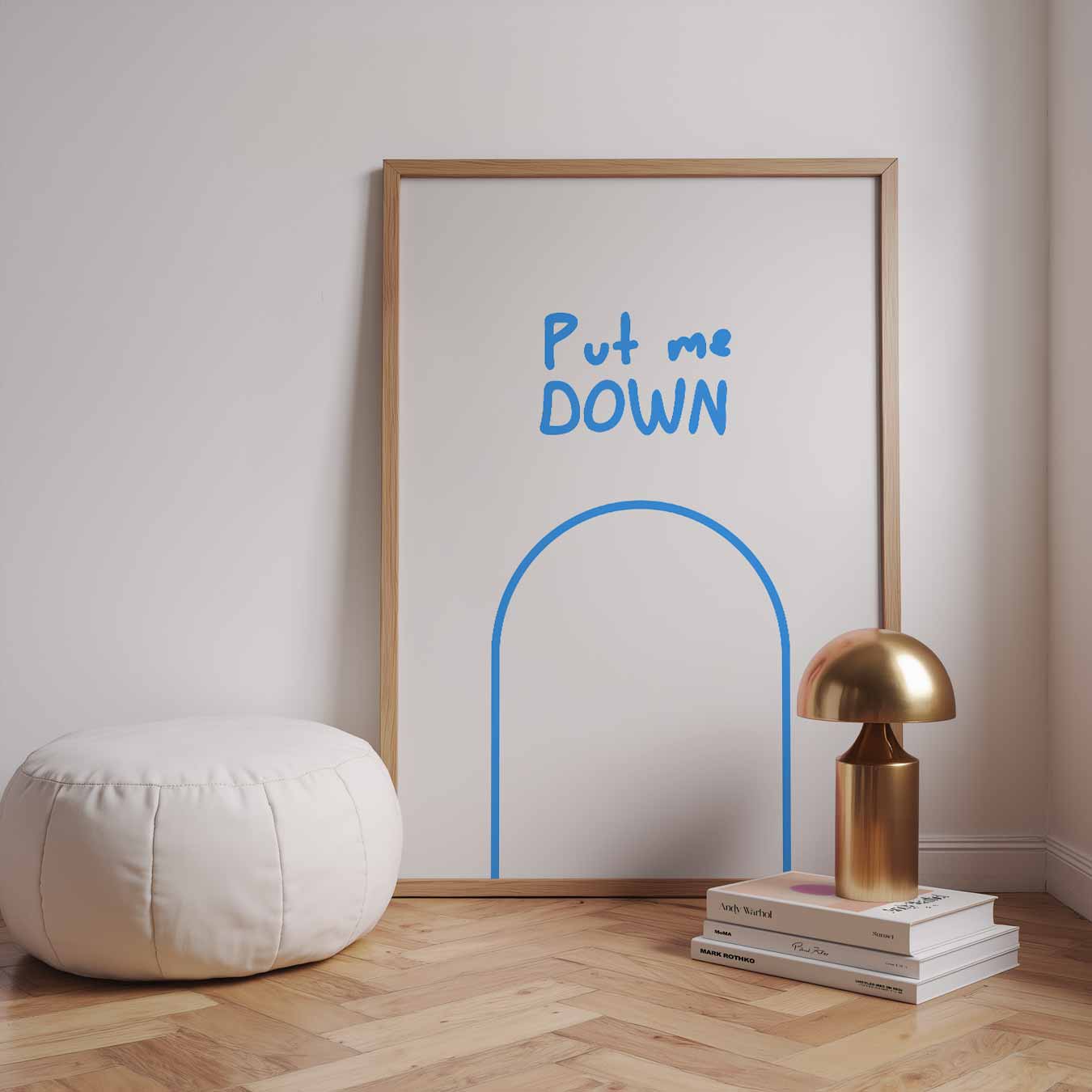 Motiverende Blauwe Poster-WallArtistic